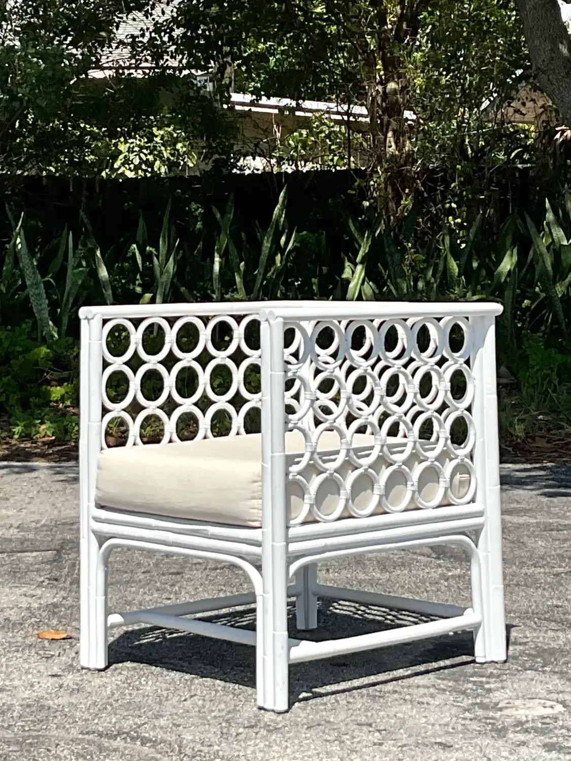 Vintage Coastal Loop Rattan Lounge Chair — additional photo 5