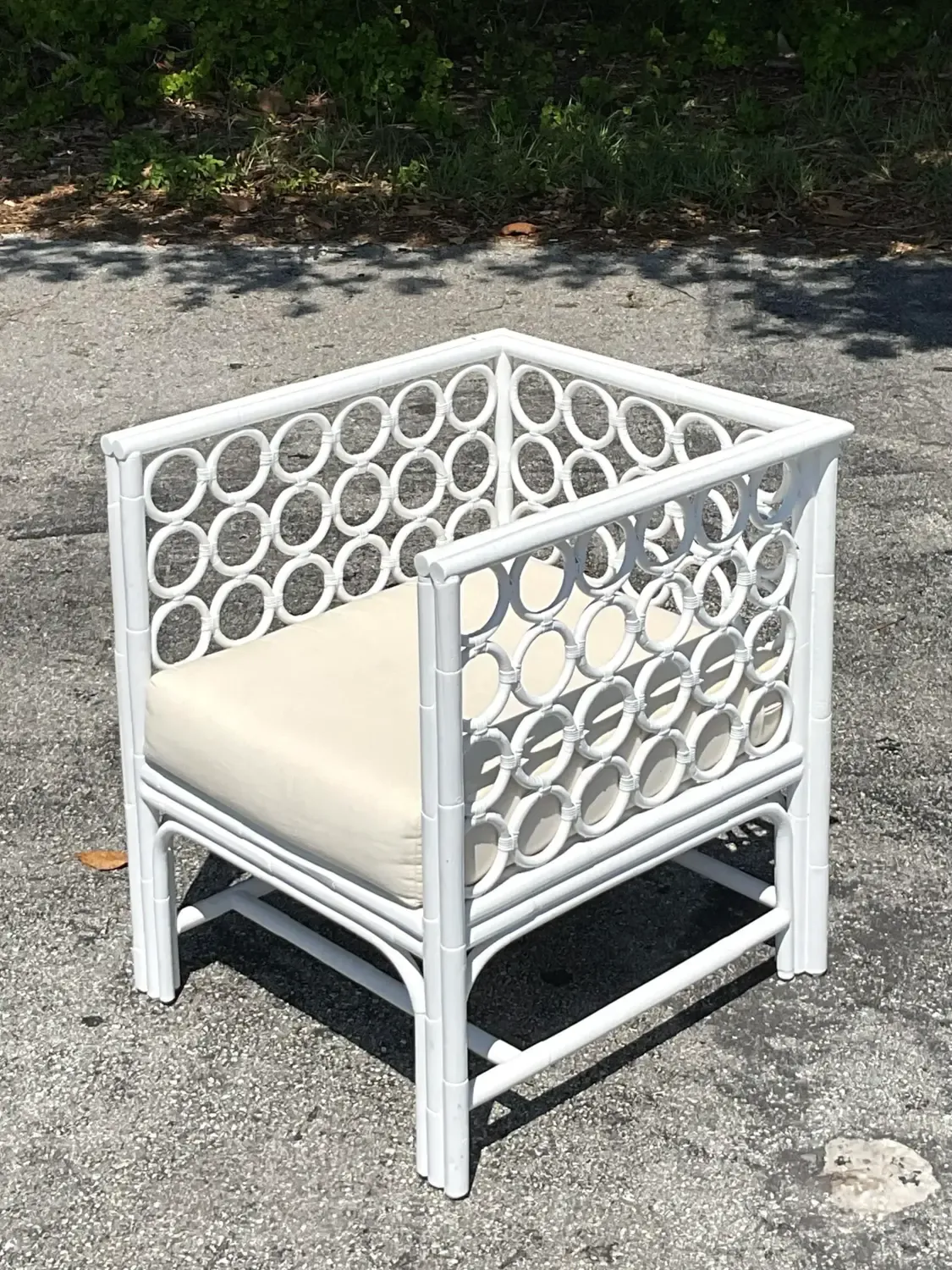 Vintage Coastal Loop Rattan Lounge Chair — additional photo 6