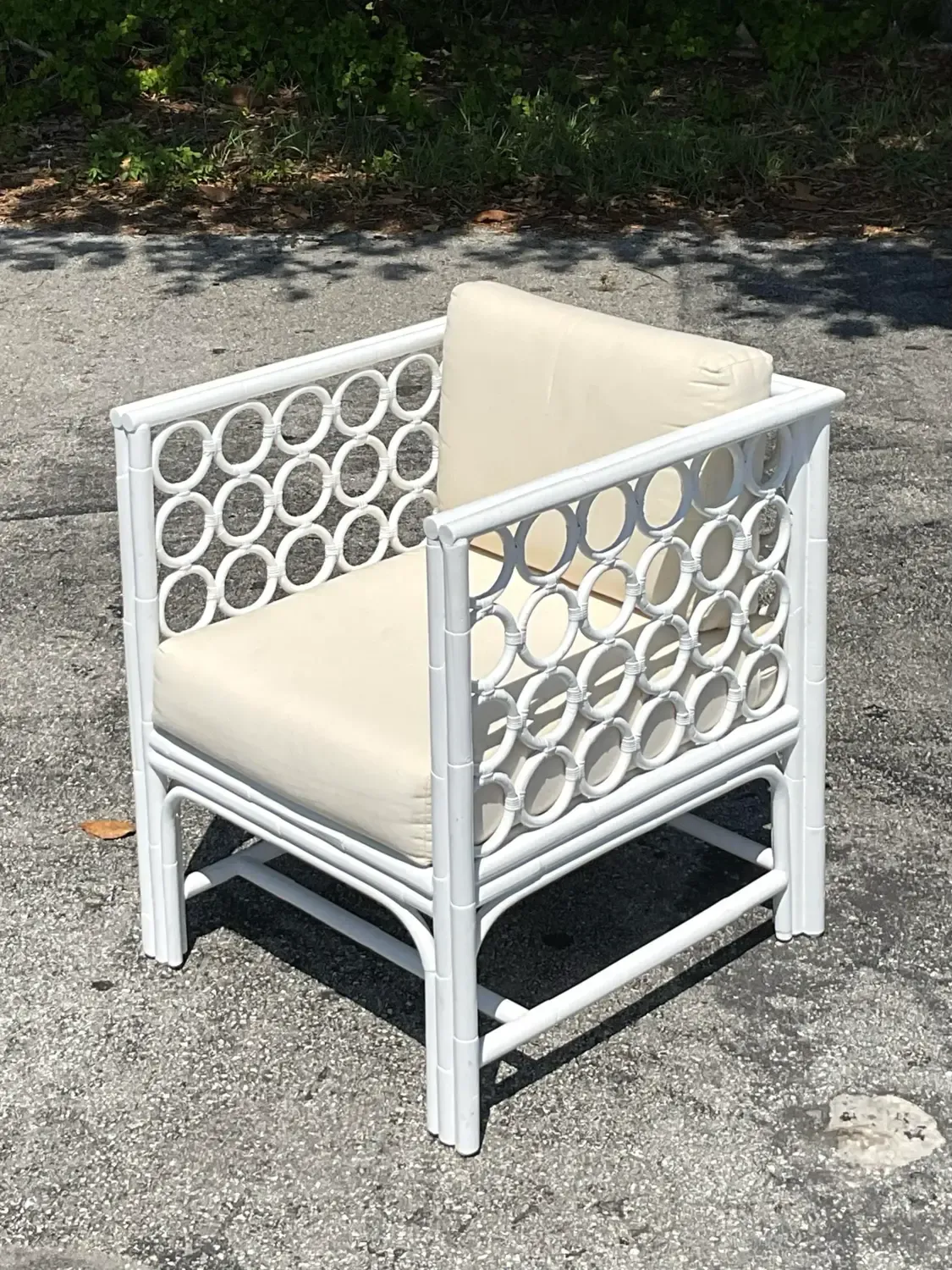 Vintage Coastal Loop Rattan Lounge Chair — additional photo 7