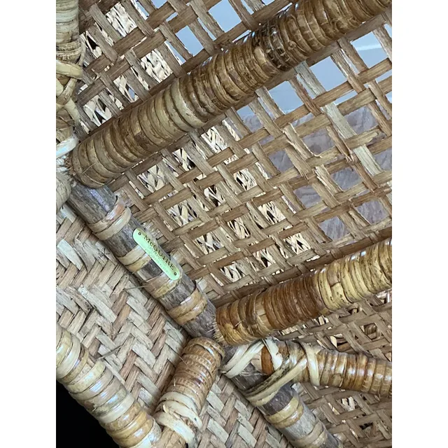 Vintage Coastal McGuire Woven Rattan Chaise Lounge — additional photo 3