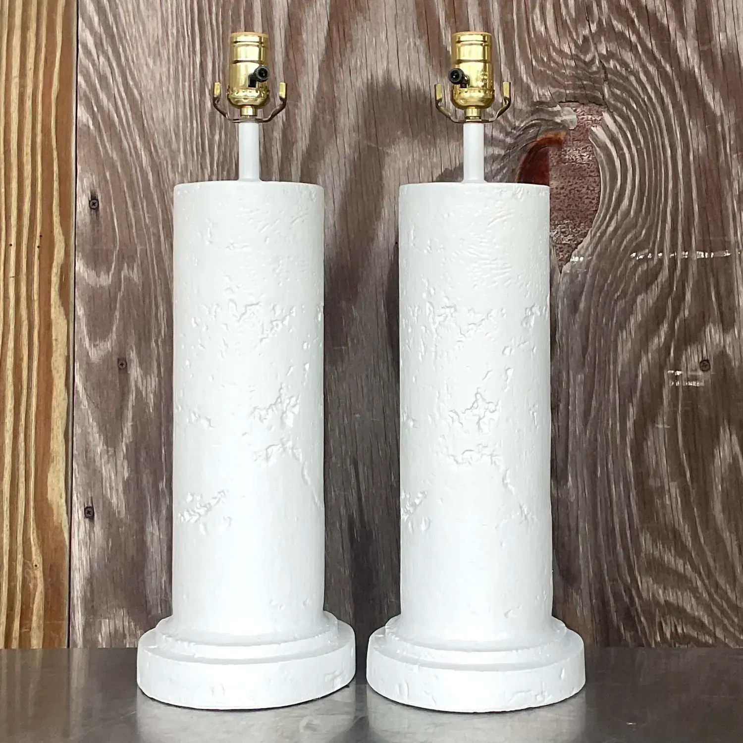 Vintage Coastal Molded Coral Plaster Lamps - a Pair — additional photo 1