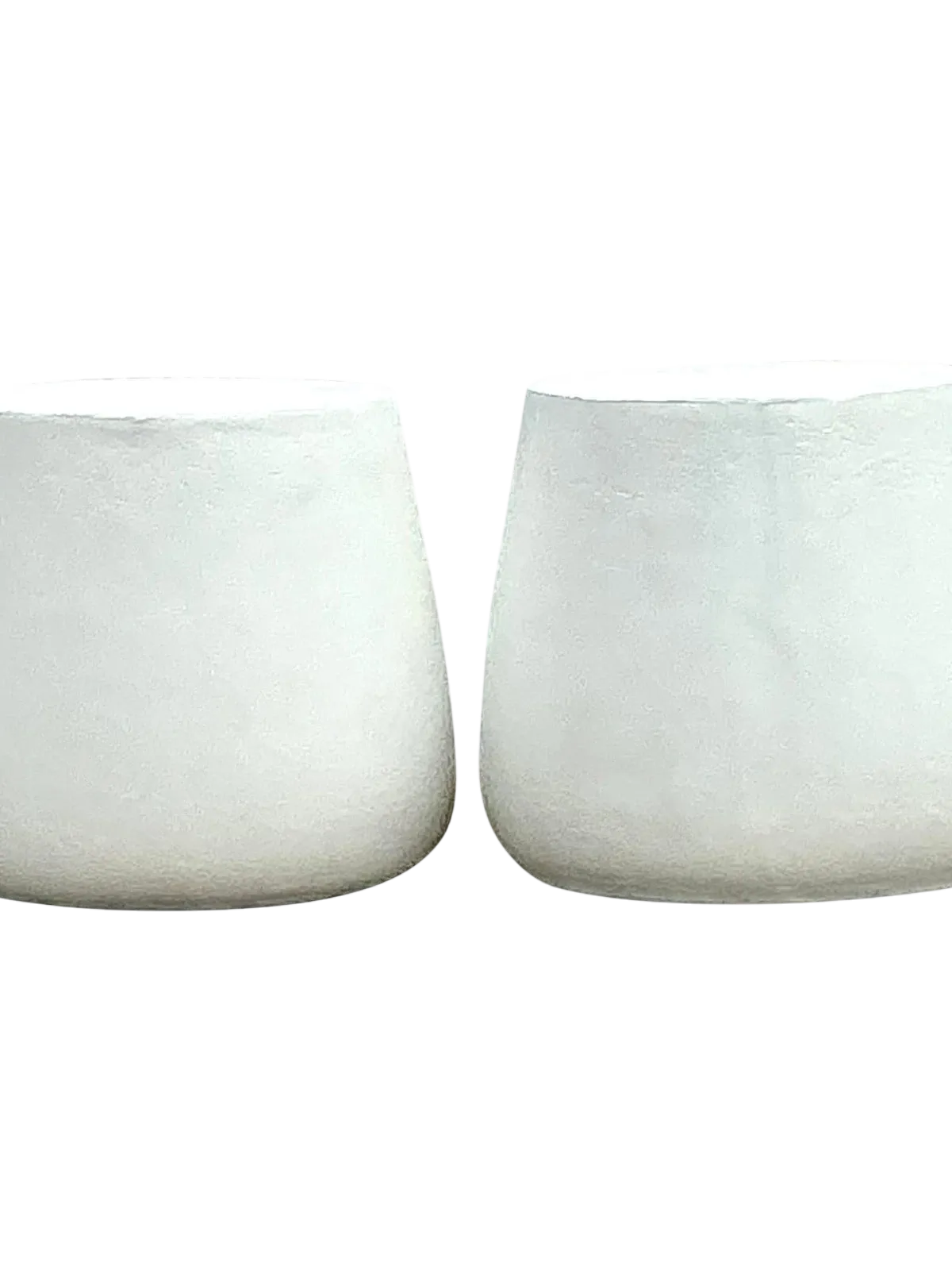 Vintage Coastal Molded Fiberglass Outdoor Side Tables - A Pair