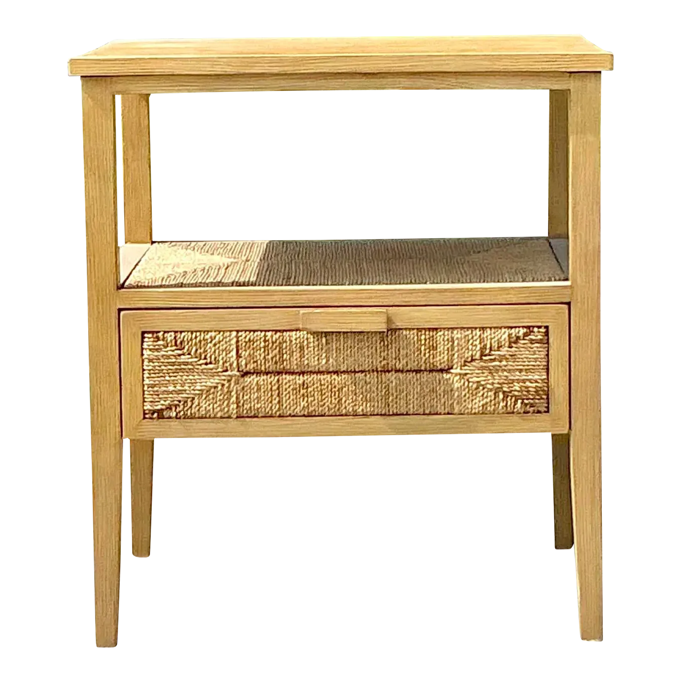 Vintage Coastal Palecek Wrapped Jute Nightstand