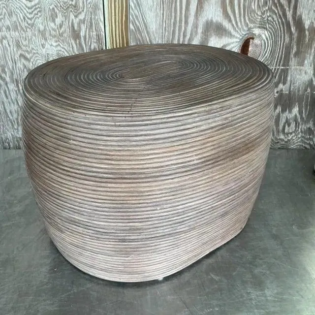 Vintage Coastal Pencil Reed Coffee Table — additional photo 4