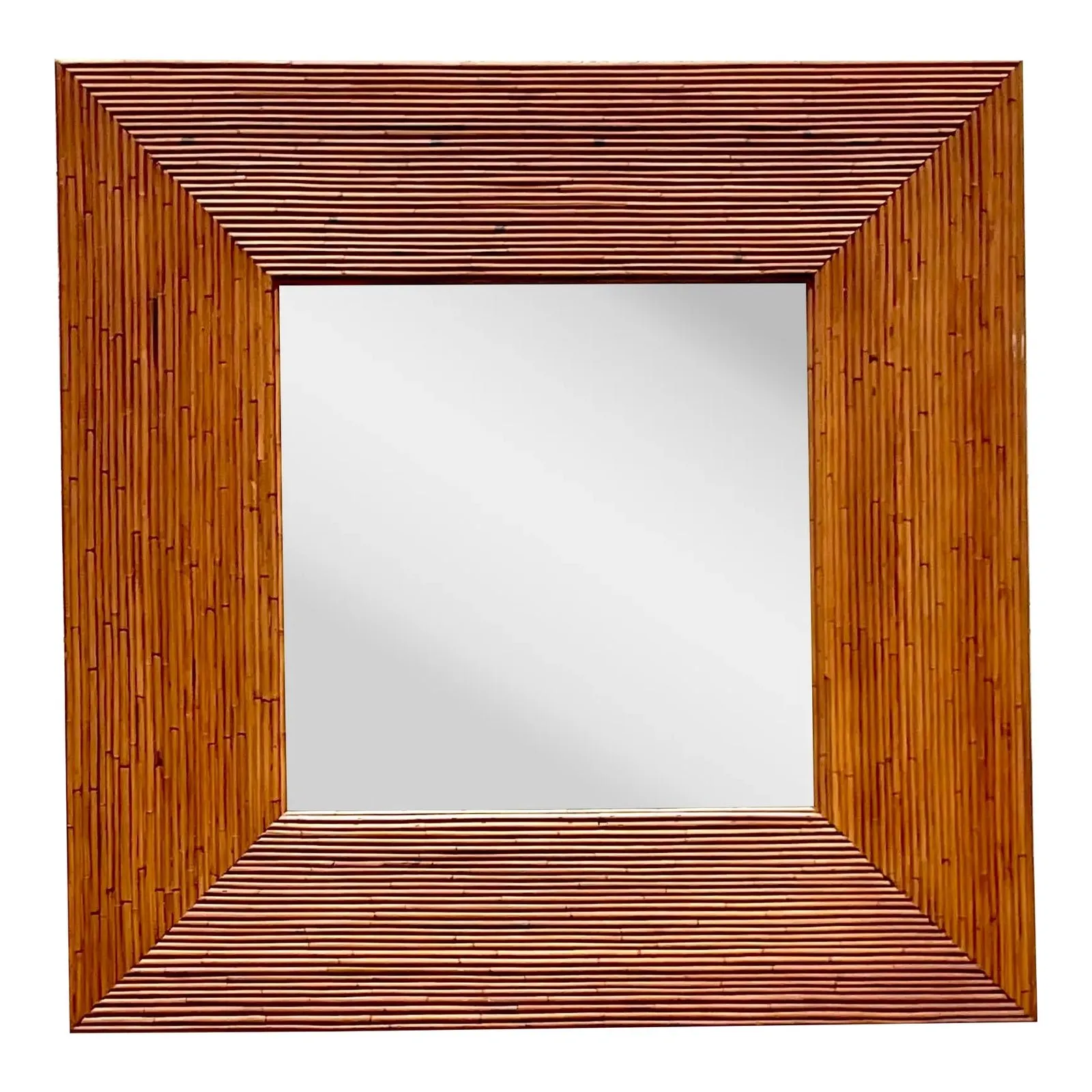 Vintage Coastal Pencil Reed Mirror — additional photo 1
