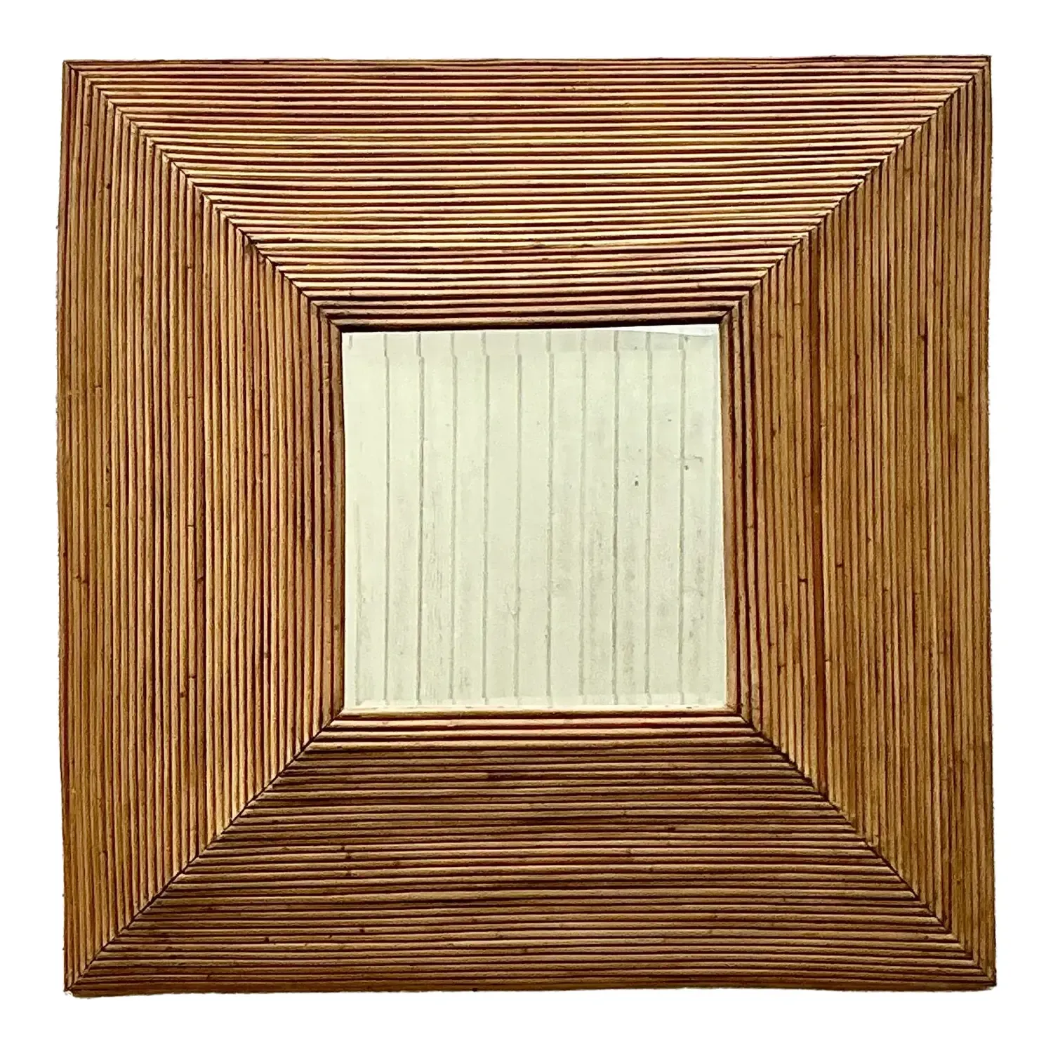 Vintage Coastal Pencil Reed Mirror — additional photo 2