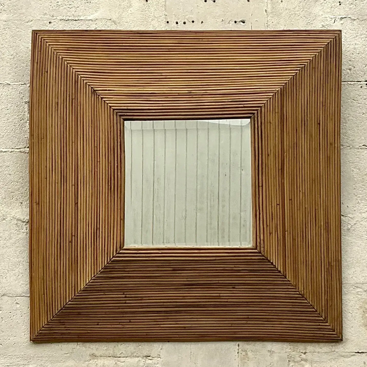 Vintage Coastal Pencil Reed Mirror — additional photo 7