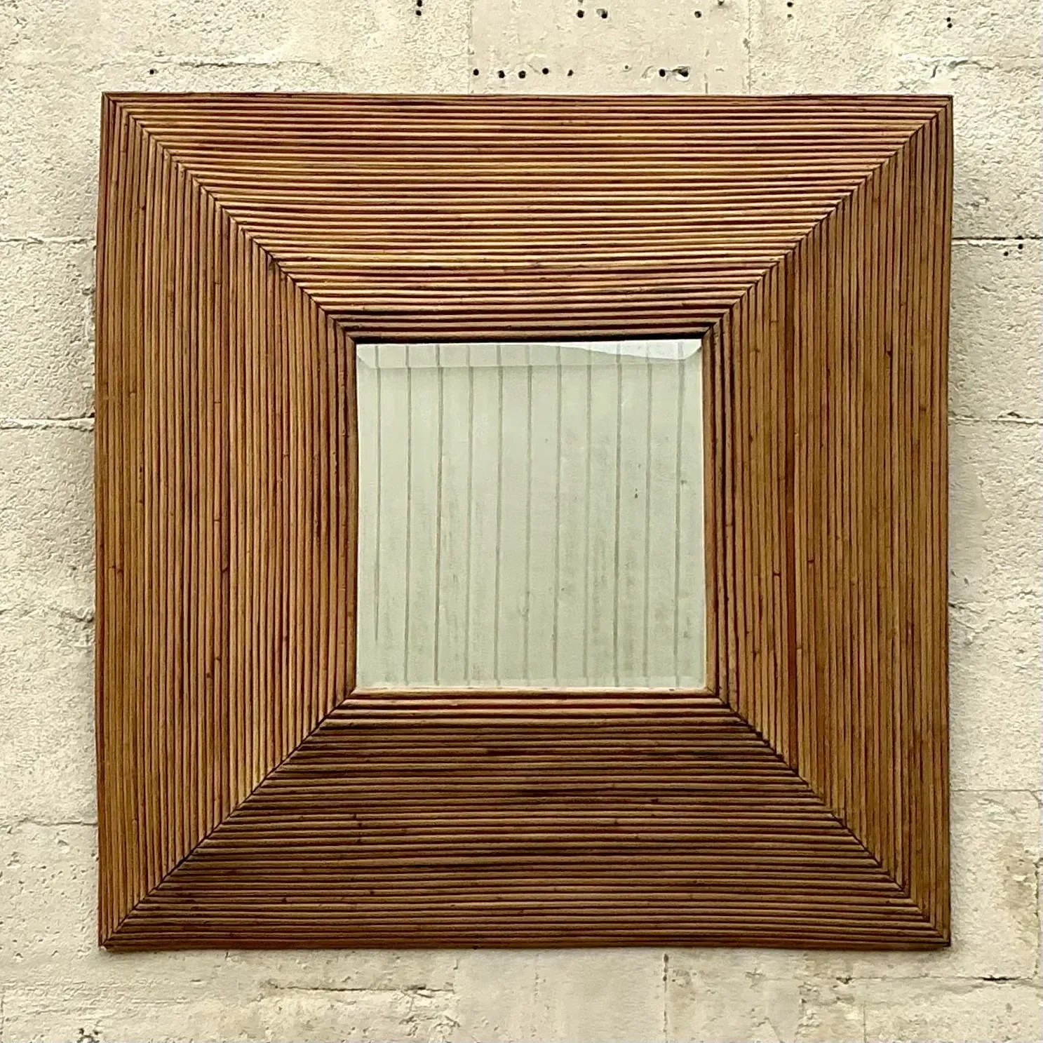 Vintage Coastal Pencil Reed Mirror — additional photo 6