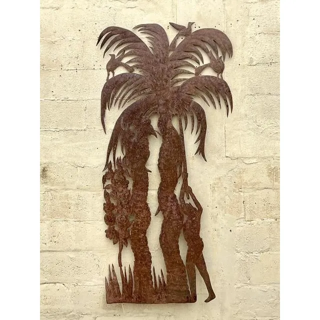 Vintage Coastal Punch Cut Palm Tree — additional photo 2
