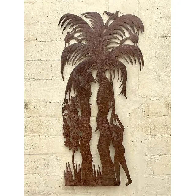 Vintage Coastal Punch Cut Palm Tree — additional photo 3