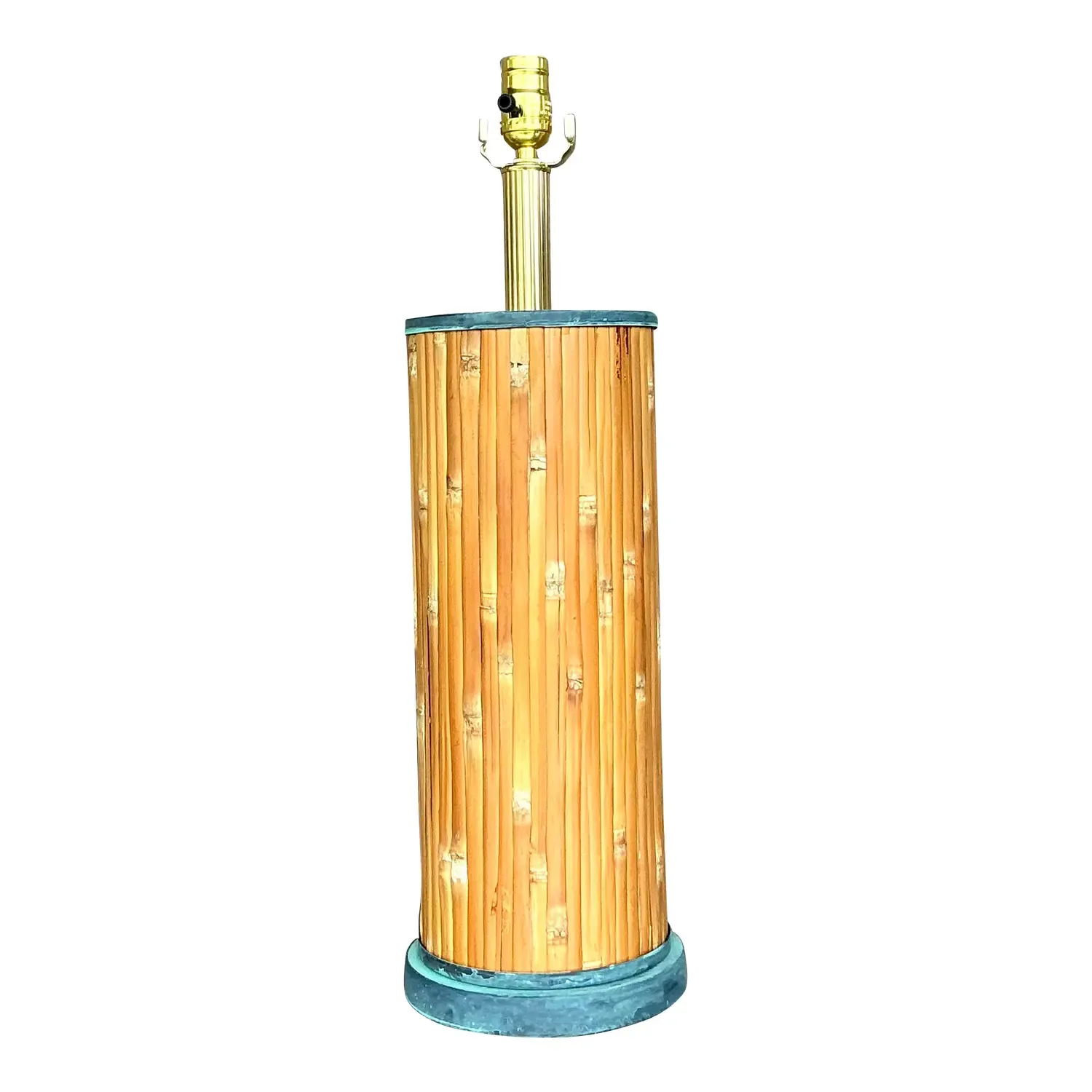 Vintage Coastal Split Reed Table Lamp — additional photo 1