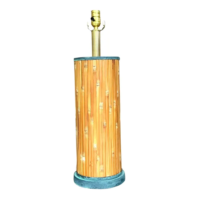Vintage Coastal Split Reed Table Lamp — additional photo 1