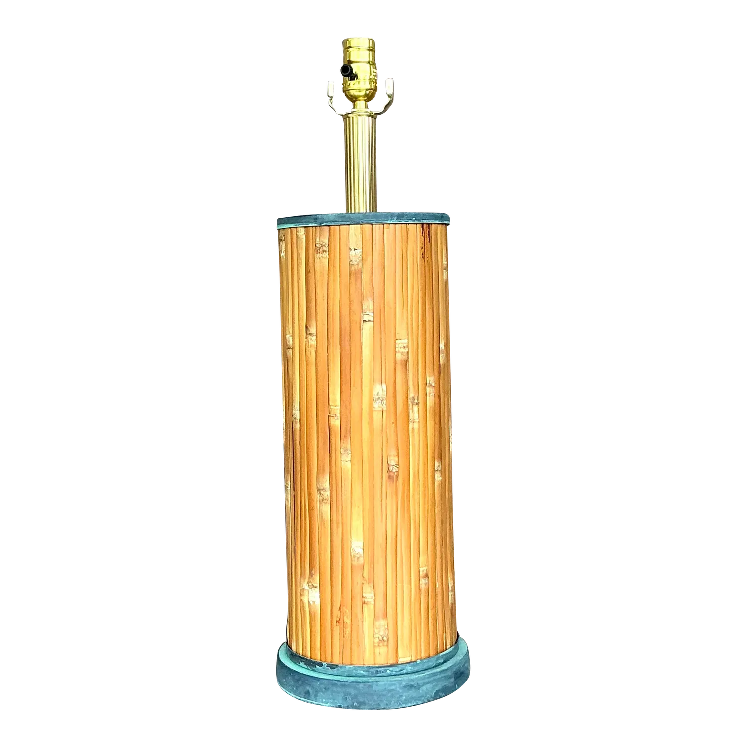 Vintage Coastal Split Reed Table Lamp — additional photo 2