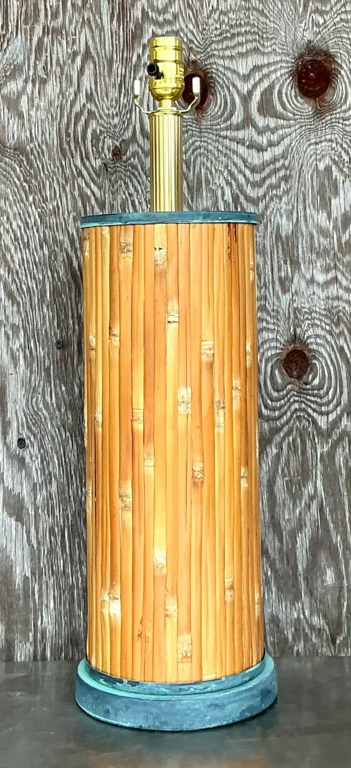 Vintage Coastal Split Reed Table Lamp — additional photo 3