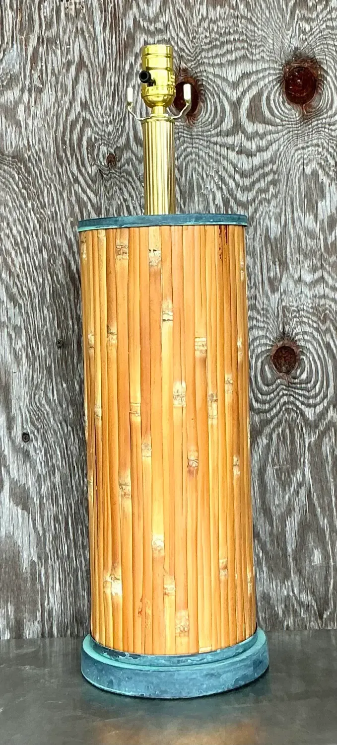 Vintage Coastal Split Reed Table Lamp — additional photo 4