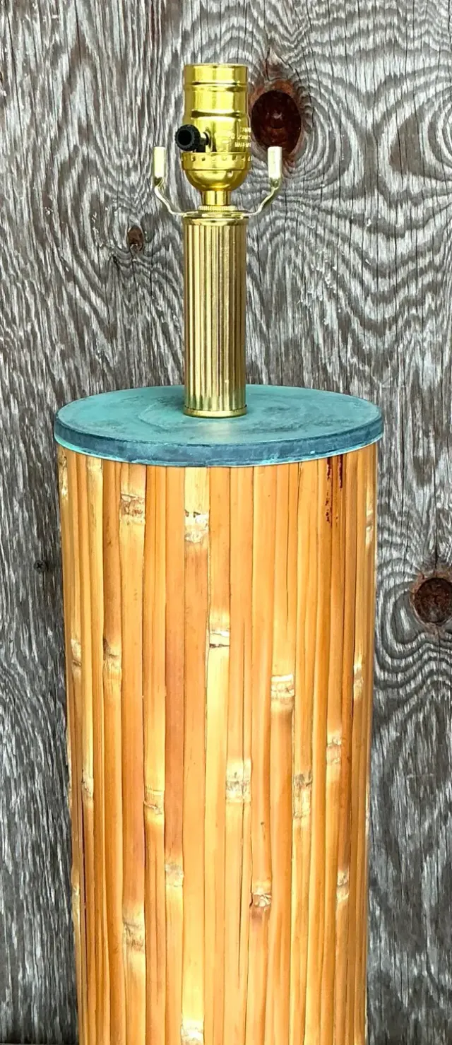 Vintage Coastal Split Reed Table Lamp — additional photo 6