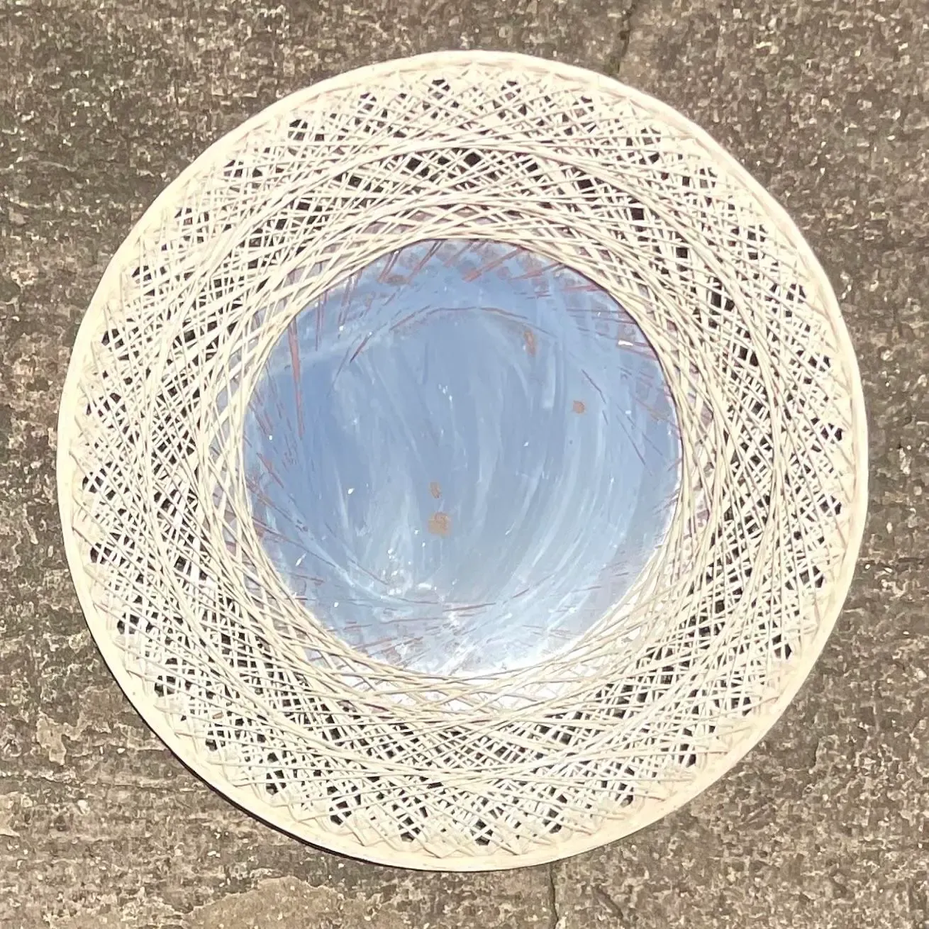 Vintage Coastal Spun Fiberglass Mirror After Russell Woodard — additional photo 4