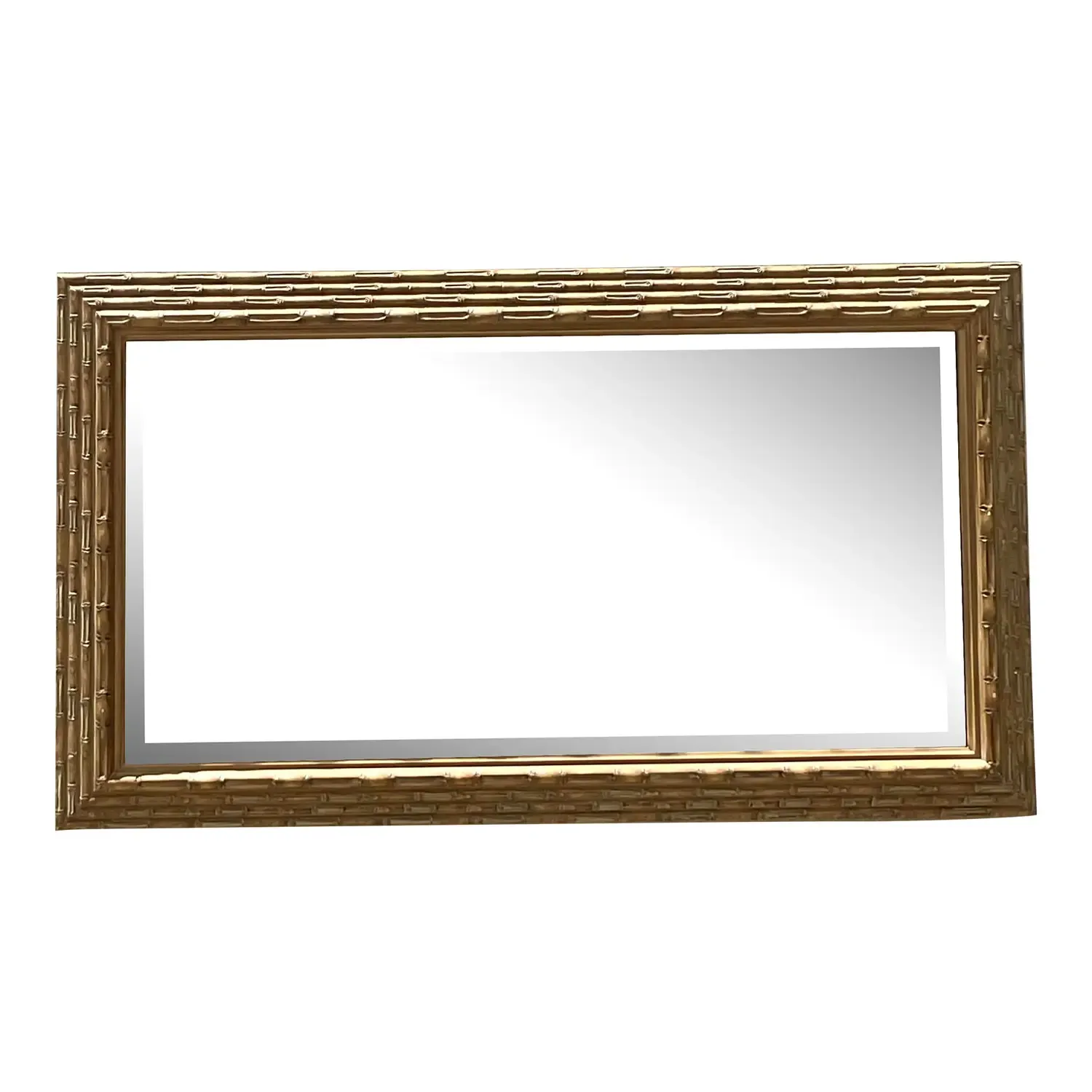 Vintage Coastal Stacked Bamboo Horizontal Mirror — additional photo 1
