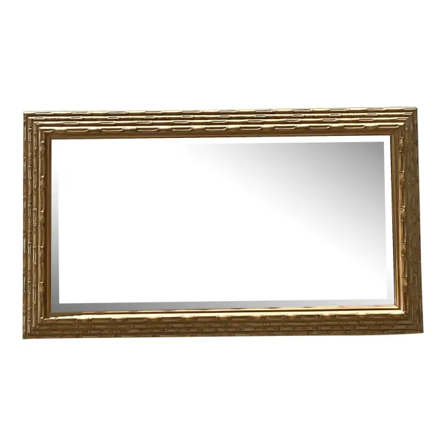 Vintage Coastal Stacked Bamboo Horizontal Mirror — additional photo 1