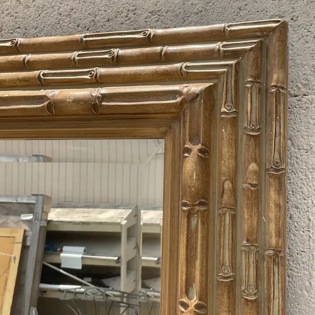 Vintage Coastal Stacked Bamboo Horizontal Mirror — additional photo 7