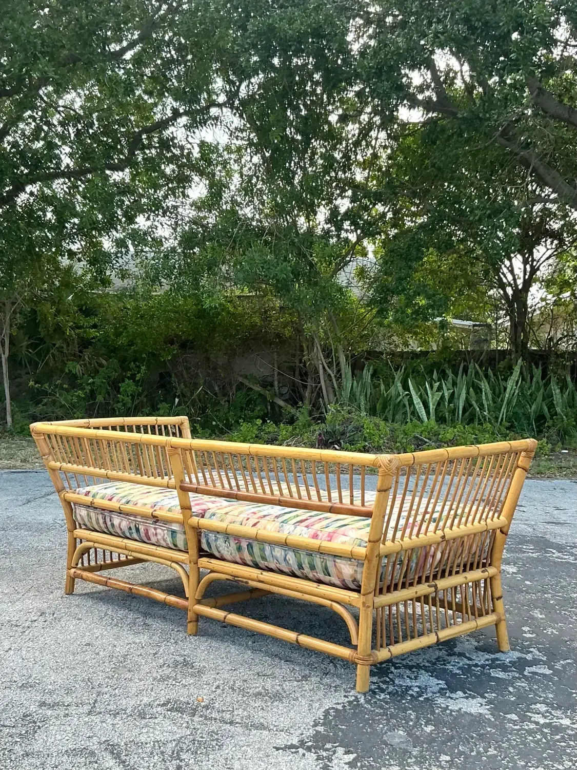 Vintage Coastal Stick Bamboo Loveseat — additional photo 3