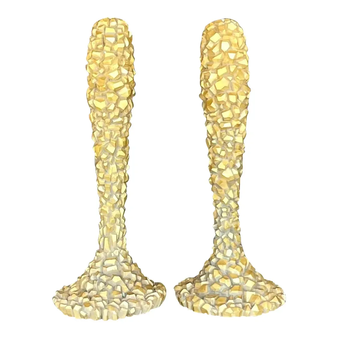 Vintage Coastal Textured Candlesticks After Nancy Corzine - a Pair — additional photo 1