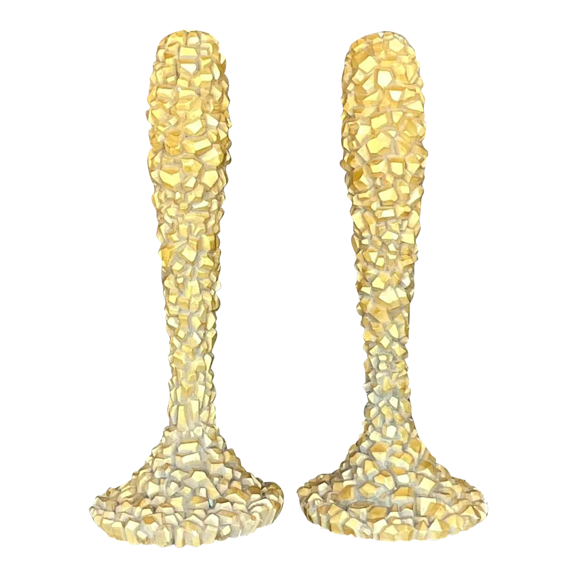 Vintage Coastal Textured Candlesticks After Nancy Corzine - a Pair — additional photo 2