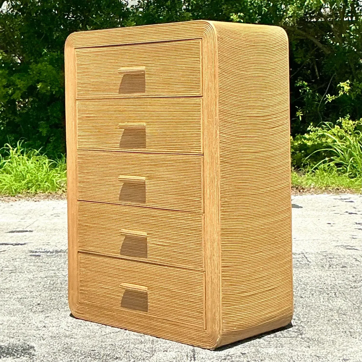 Vintage Coastal Waterfall a Pencil Reed Chest of Drawers — additional photo 3