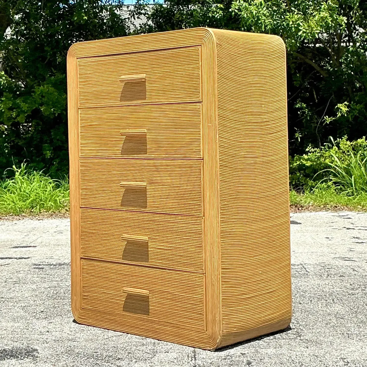 Vintage Coastal Waterfall a Pencil Reed Chest of Drawers — additional photo 4