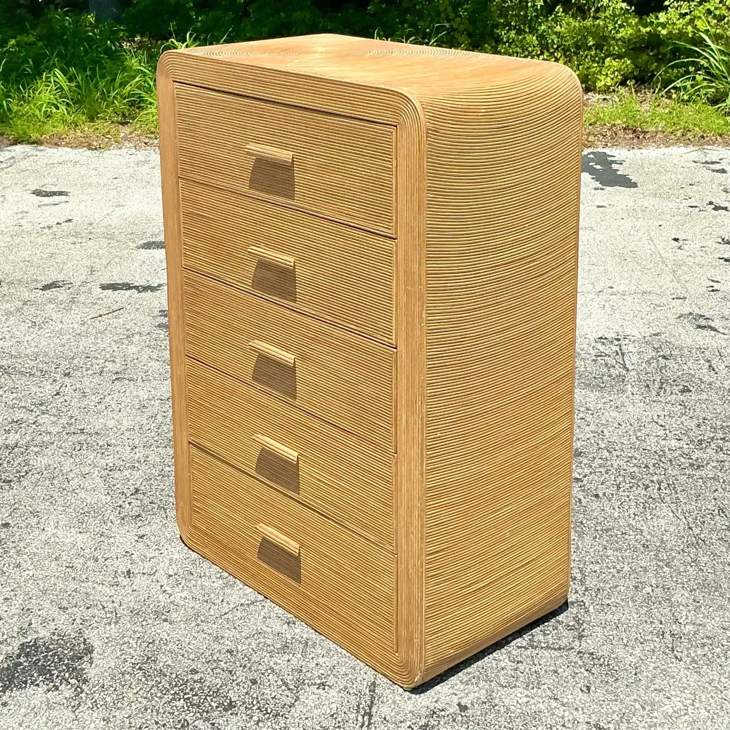 Vintage Coastal Waterfall a Pencil Reed Chest of Drawers — additional photo 6