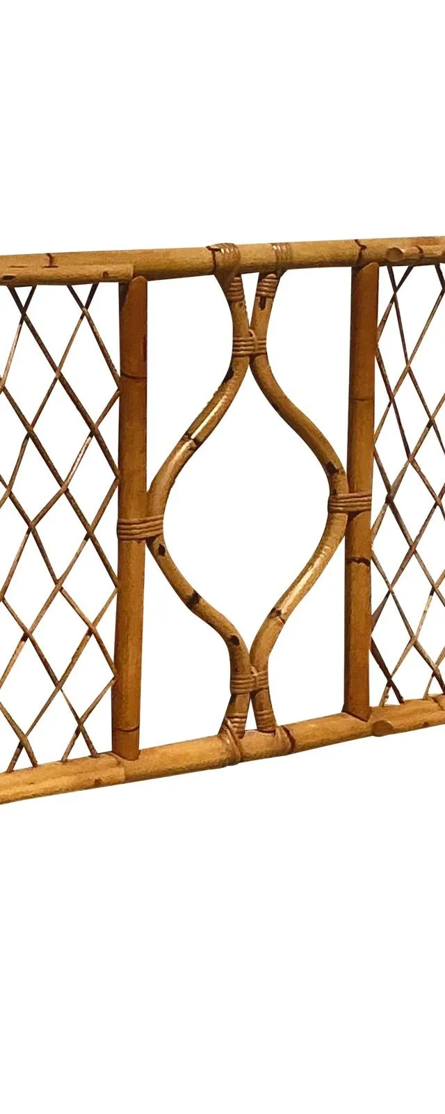 Vintage Coastal Woven Rattan Dining Table Pedestal