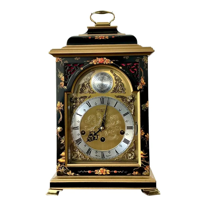 Vintage Comitti of London Floral Mantle Clock — additional photo 1