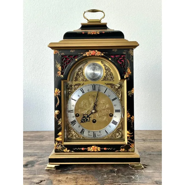 Vintage Comitti of London Floral Mantle Clock — additional photo 6