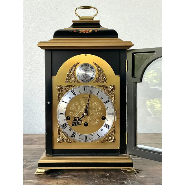 Vintage Comitti of London Floral Mantle Clock — additional photo 7