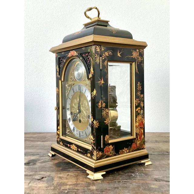 Vintage Comitti of London Floral Mantle Clock — additional photo 8