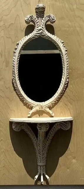 Vintage Console Wall Table With Mirror