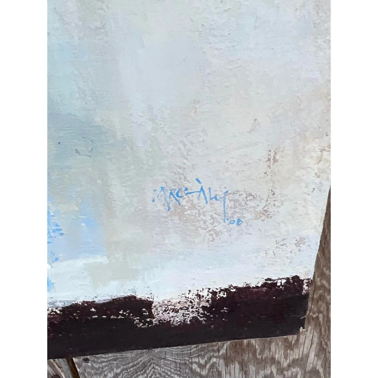 Vintage Contemporary Abstract Original Oil Painting Signed Alvarez 08 — additional photo 1