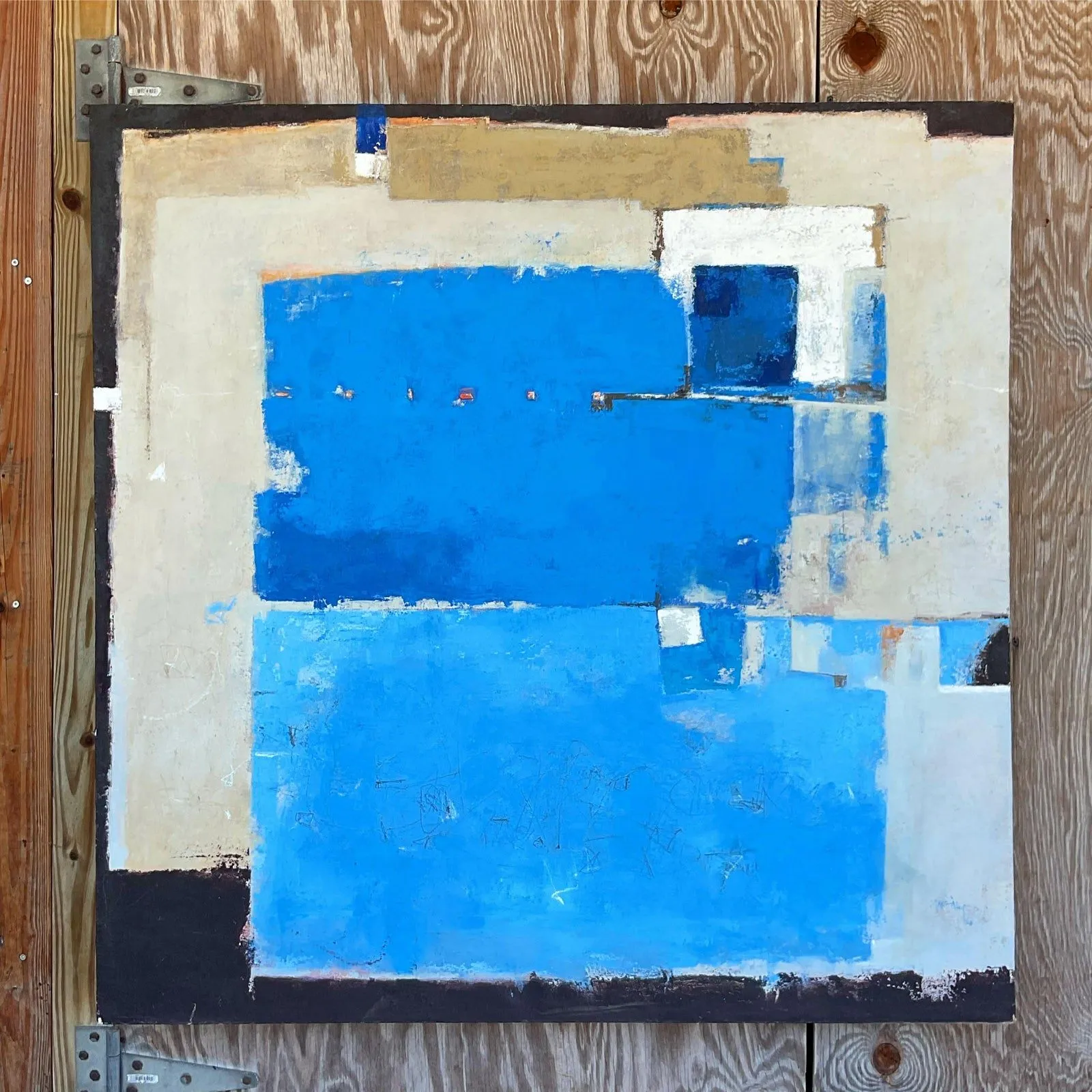 Vintage Contemporary Abstract Original Oil Painting Signed Alvarez 08 — additional photo 2