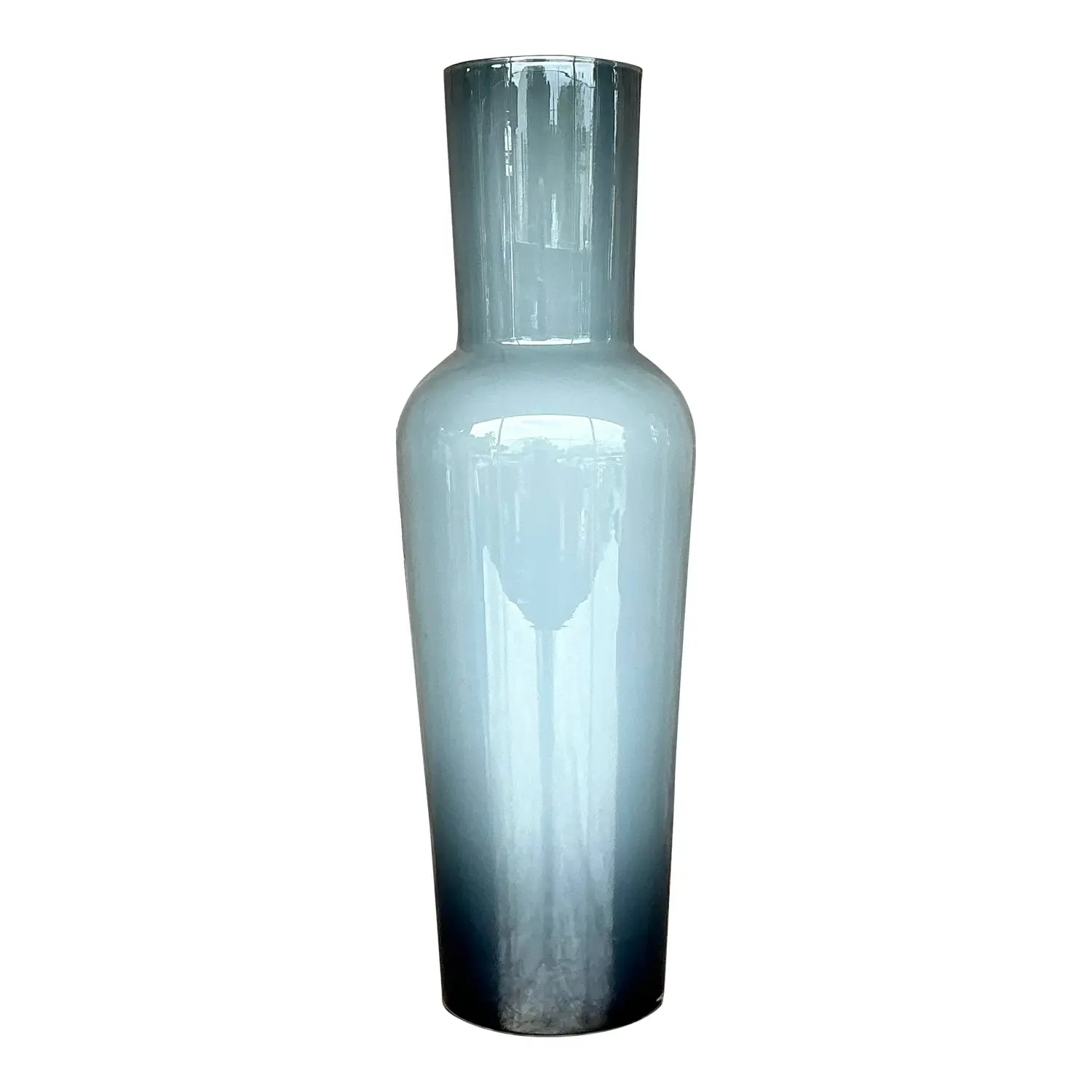 Vintage Contemporary Art Glass Ombre Tall Vase — additional photo 1