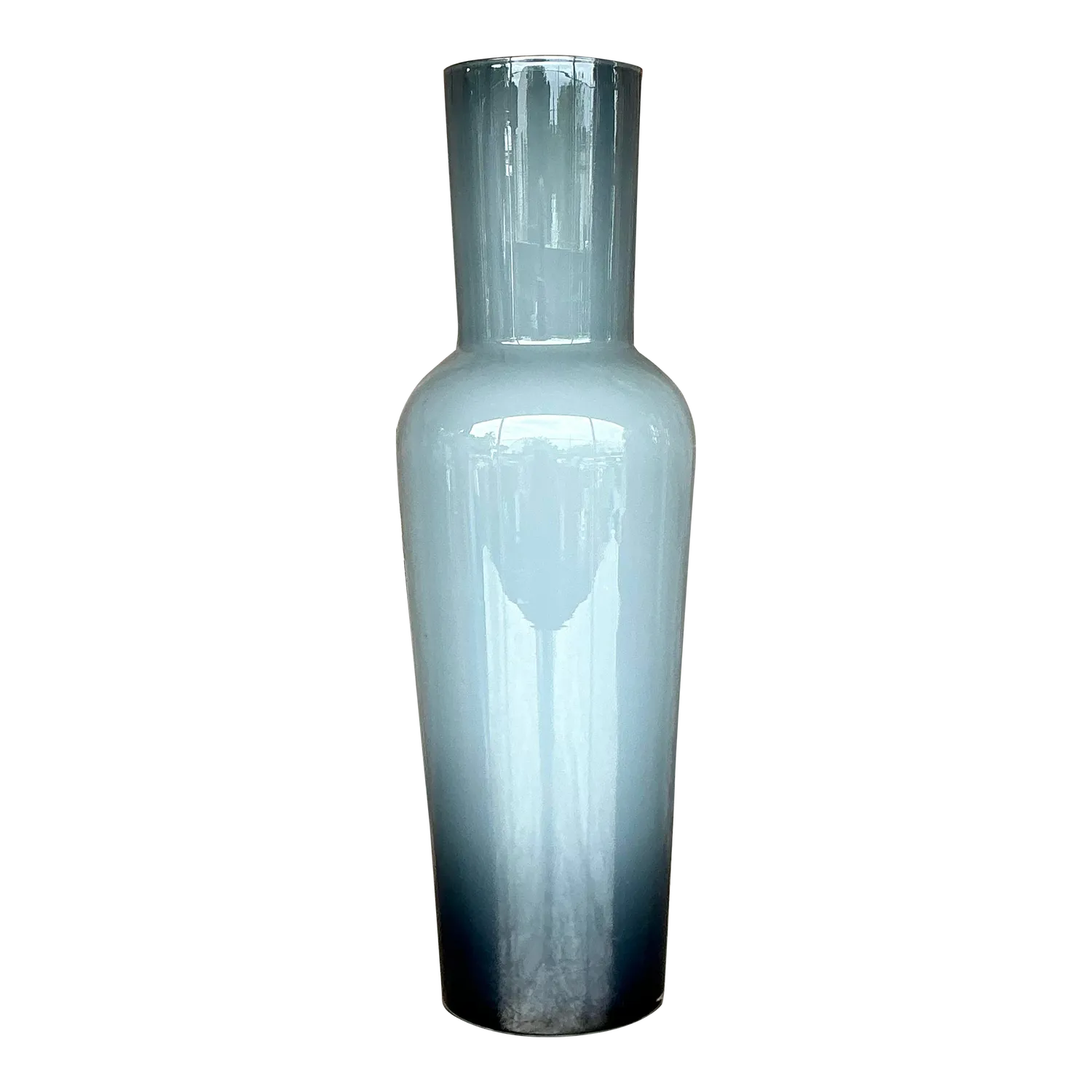 Vintage Contemporary Art Glass Ombre Tall Vase — additional photo 7