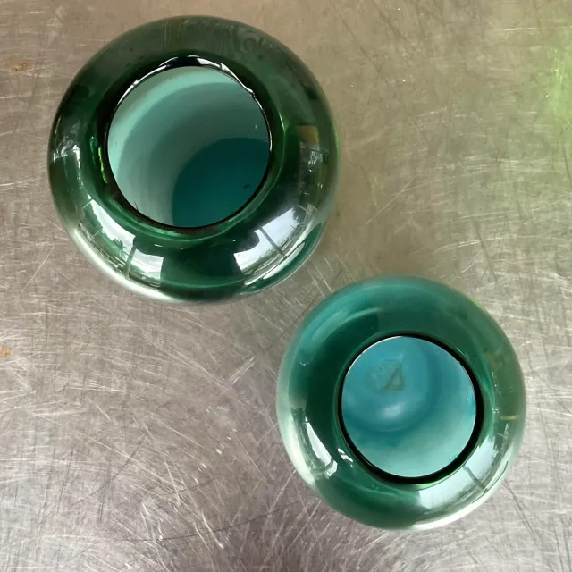 Vintage Contemporary Art Glass Ombre Vases - Set of 2 — additional photo 2
