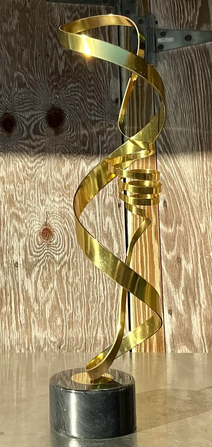 Vintage Contemporary Curtis Jere Brass Sculpture — additional photo 3