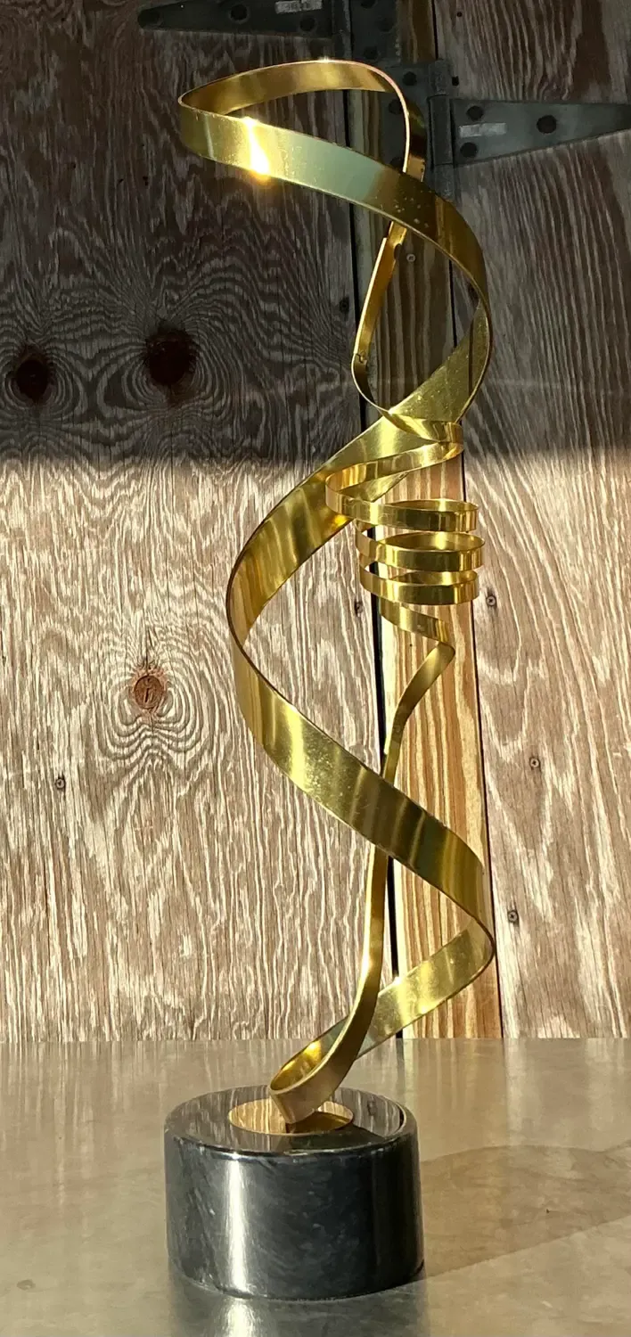 Vintage Contemporary Curtis Jere Brass Sculpture — additional photo 4
