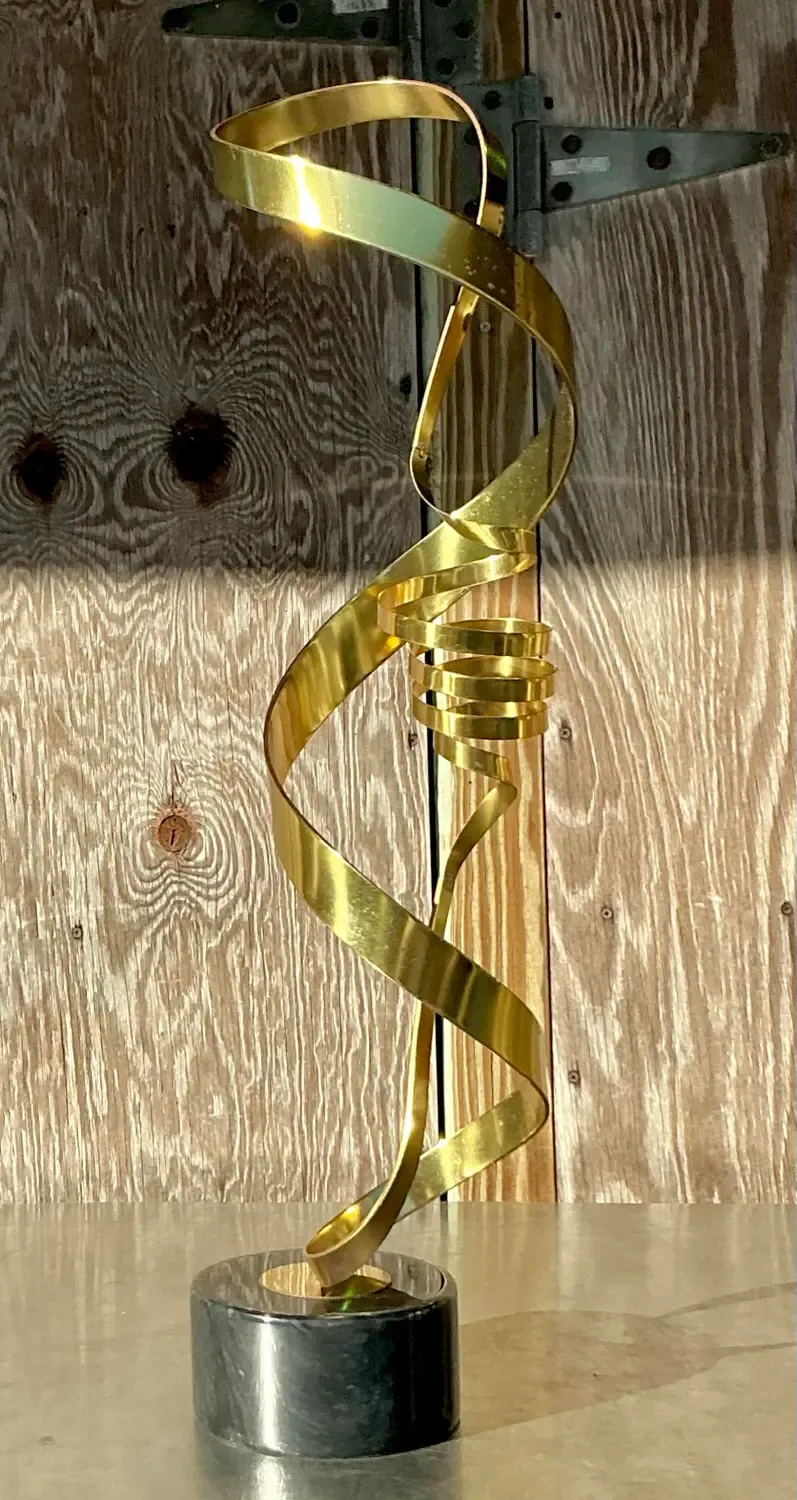 Vintage Contemporary Curtis Jere Brass Sculpture — additional photo 7