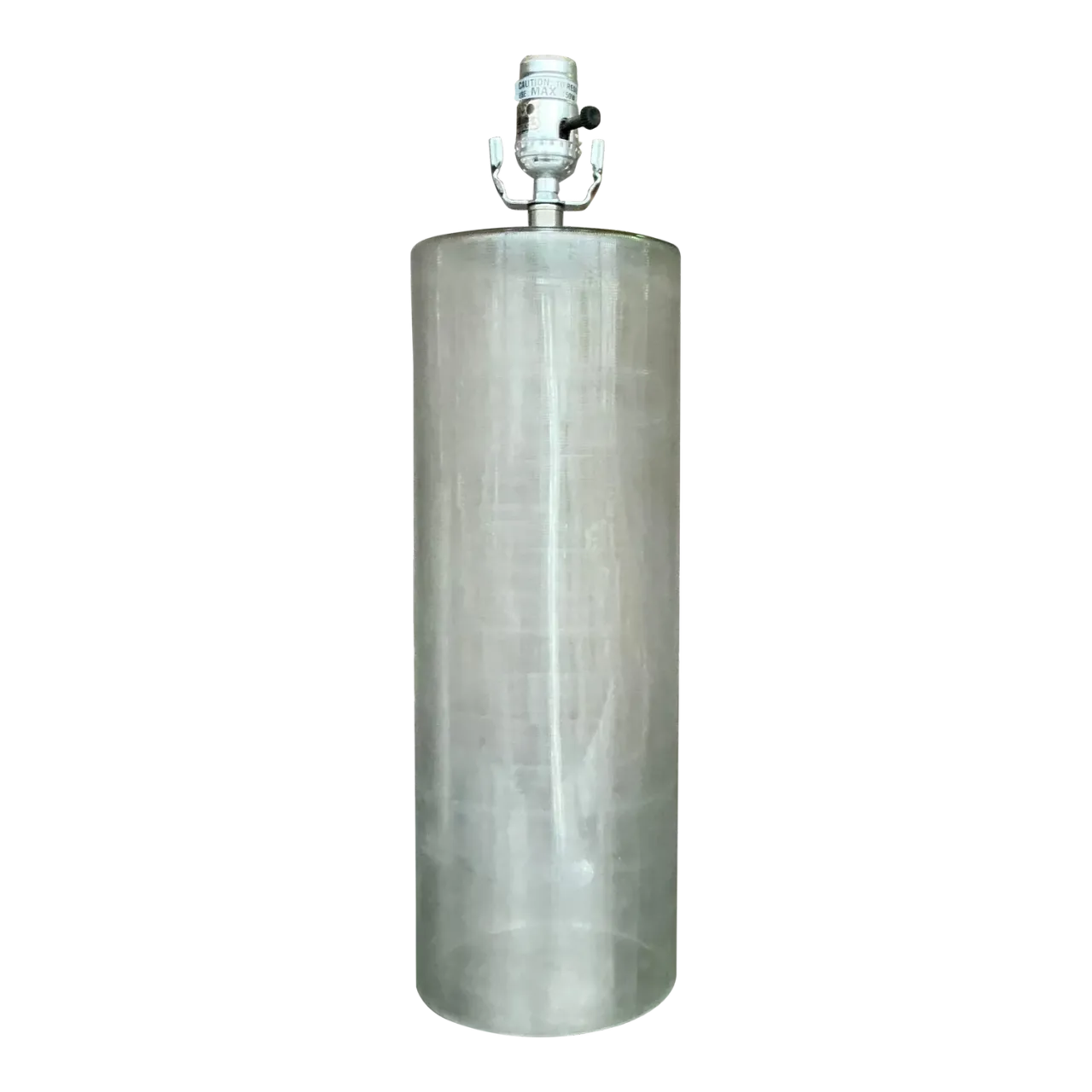 Vintage Contemporary Etched Frosted Glass Lamp