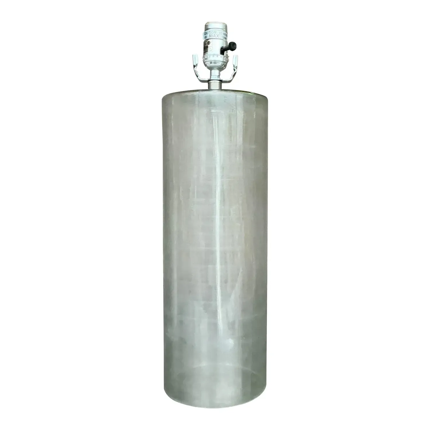 Vintage Contemporary Etched Frosted Glass Lamp — additional photo 5