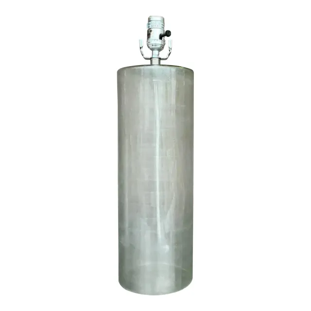 Vintage Contemporary Etched Frosted Glass Lamp — additional photo 5