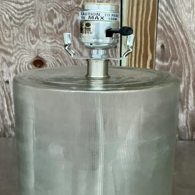 Vintage Contemporary Etched Frosted Glass Lamp — additional photo 6