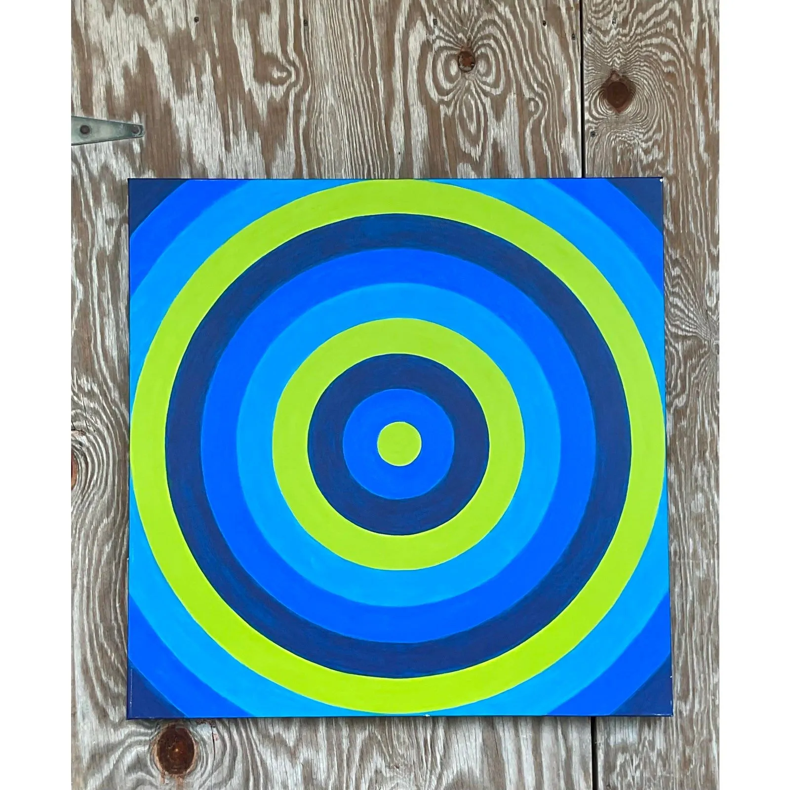 Vintage Contemporary Geometric Original Oil Painting — additional photo 4