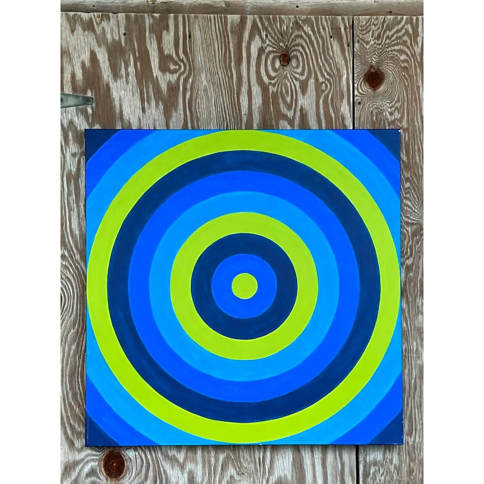 Vintage Contemporary Geometric Original Oil Painting — additional photo 5